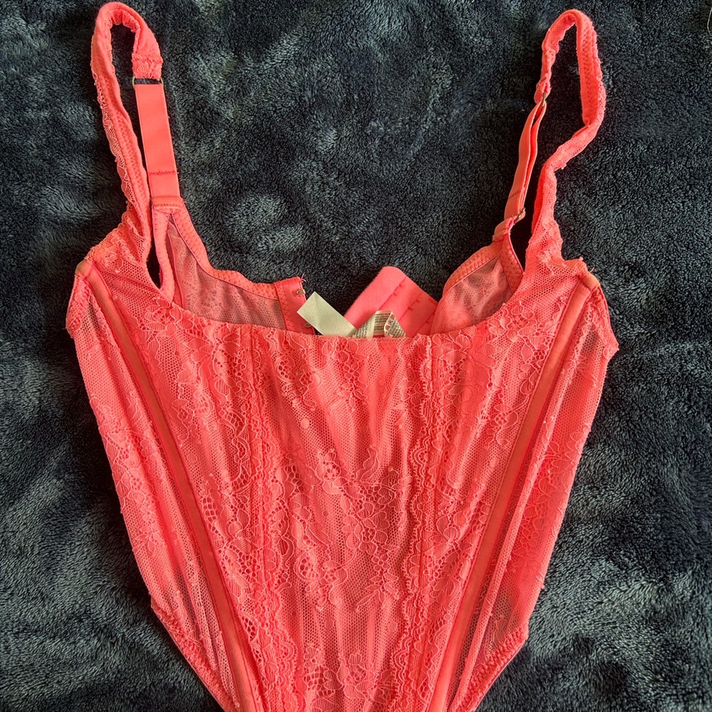 Urban Outfitters Pink corset  Top with Sweetheart Neckline